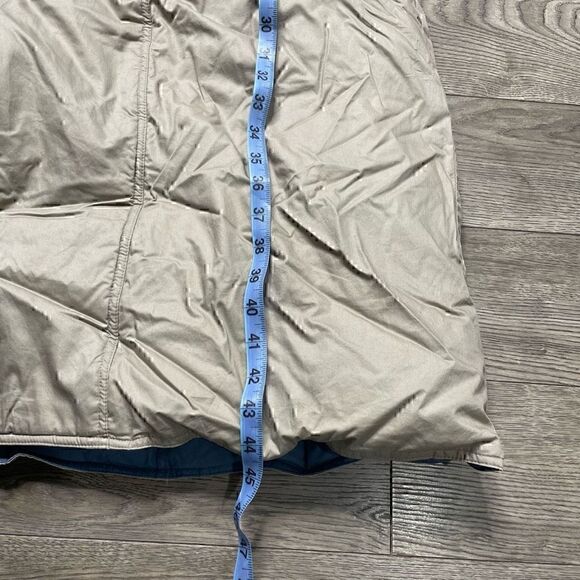 Eddie Bauer Goose Down Winter Jacket Trenchcoat Womens Medium Petite Reversible - Picture 12 of 16